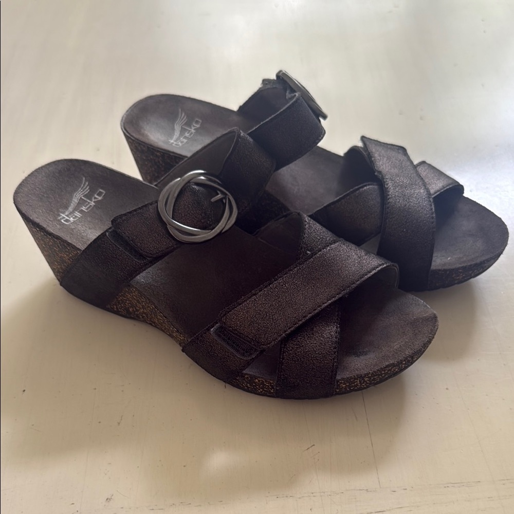 Dansko Brown Wedge Shoes with Comfort Design